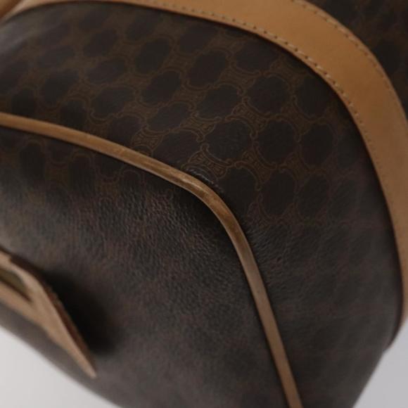 CELINE Macadam Canvas Hand Bag PVC Leather Brown Gold Auth yk18680 - Picture 13 of 16